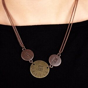 Shine Your Light - copper insperational necklace